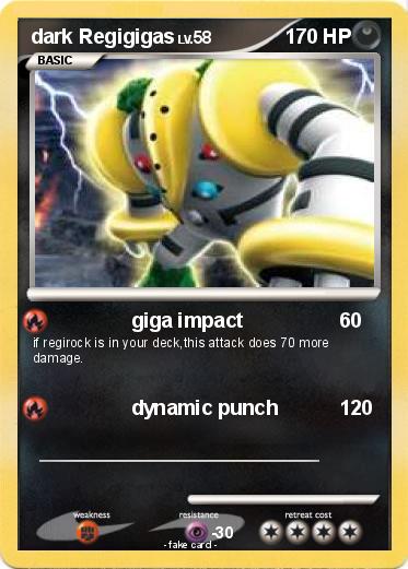 Pokemon dark Regigigas