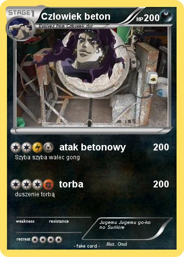 Pokemon Człowiek beton