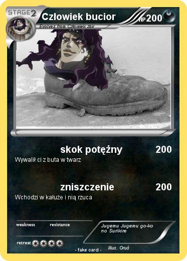 Pokemon Człowiek bucior