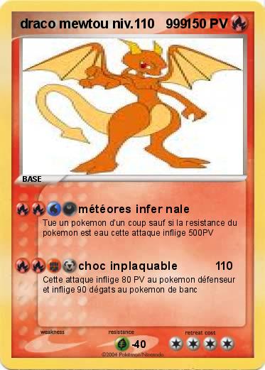 Pokemon draco mewtou niv.110   999