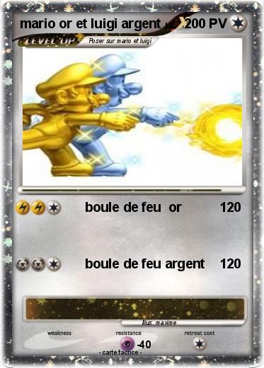 Pokemon mario or et luigi argent