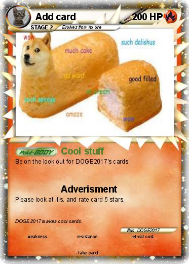 Pokemon Add card