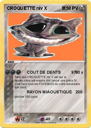 Pokemon CROQUETTE niv X            8     