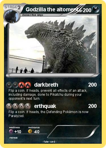 Pokemon Godzilla the altoment