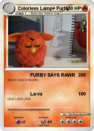 Pokemon Colorless Lamp+ Furby