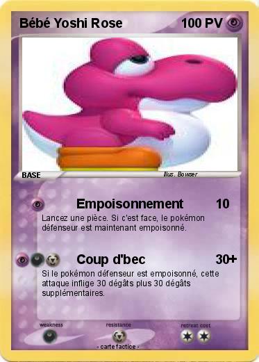 Pokemon Bébé Yoshi Rose
