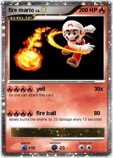 Pokemon fire mario