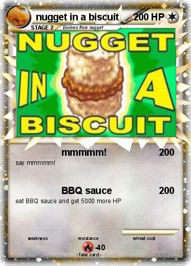Pokemon nugget in a biscuit