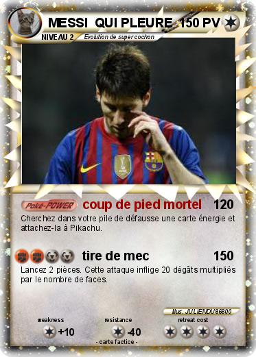 Pokemon MESSI  QUI PLEURE