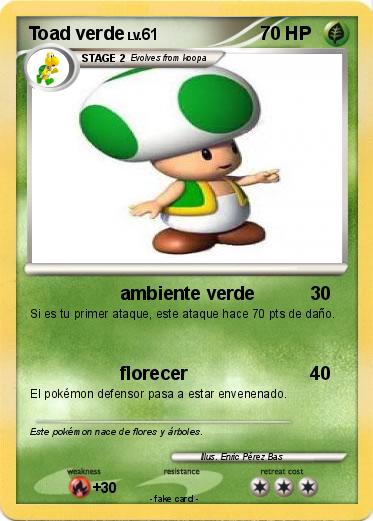 Pokemon Toad verde