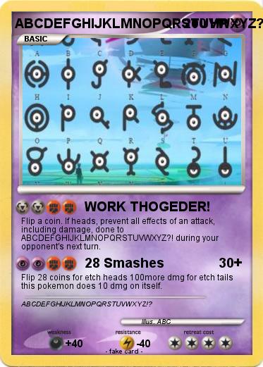 Pokemon ABCDEFGHIJKLMNOPQRSTUVWXYZ?!