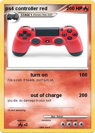 Pokemon ps4 controller red