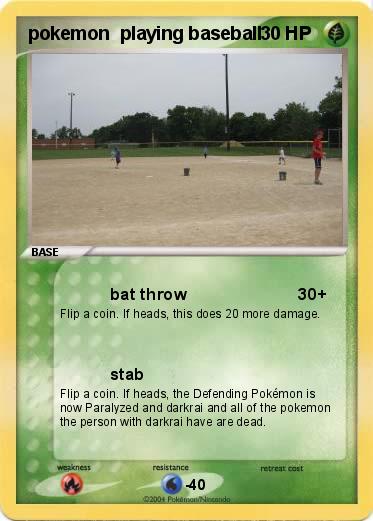 Pokemon pokemon  playing baseball