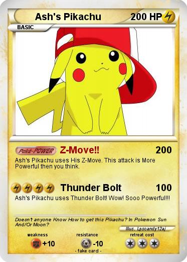 Pokemon Ash's Pikachu