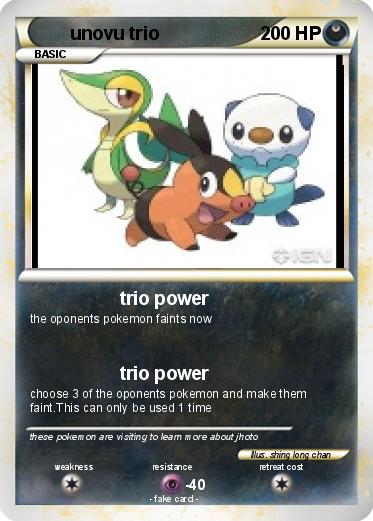 Pokemon unovu trio