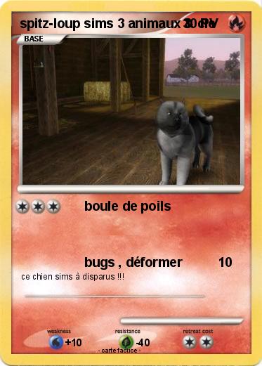 Pokemon spitz-loup sims 3 animaux & cie