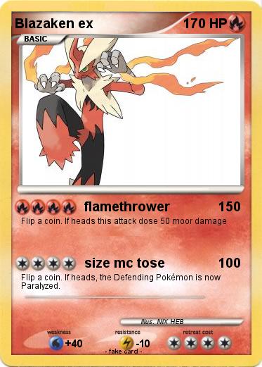 Pokemon Blazaken ex