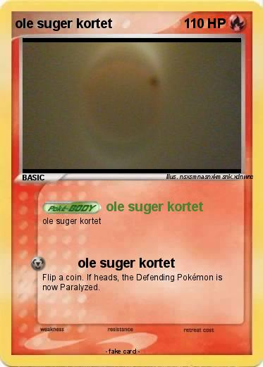 Pokemon ole suger kortet