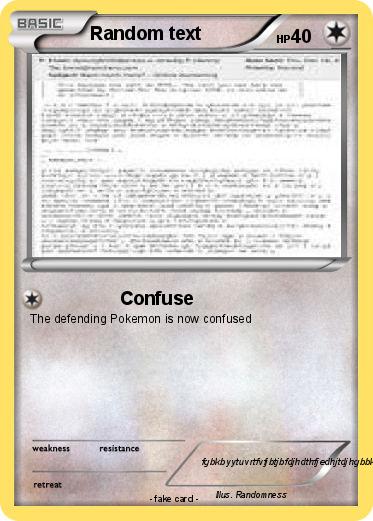 Pokemon Random text