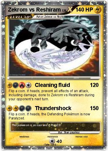Pokemon Zekrom vs Reshiram