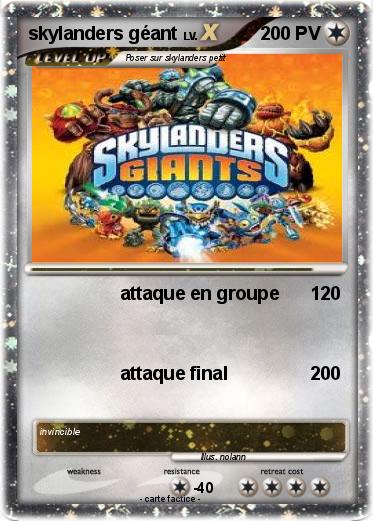 Pokemon skylanders géant