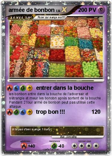 Pokemon armée de bonbon