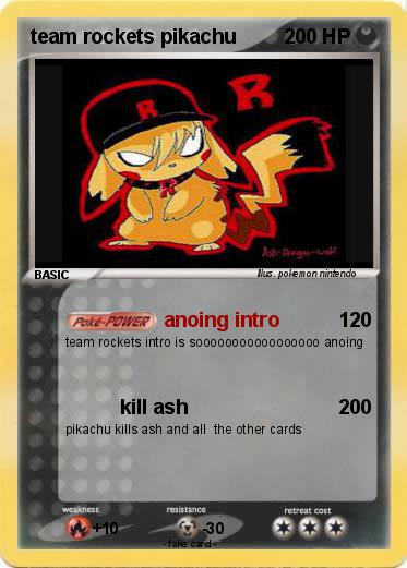 Pokemon team rockets pikachu