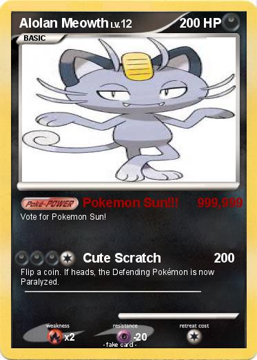 Pokemon Alolan Meowth
