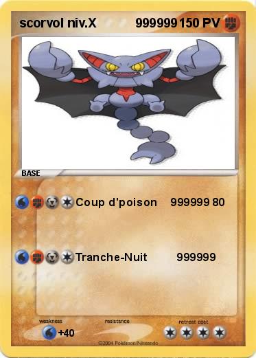 Pokemon scorvol niv.X           999999