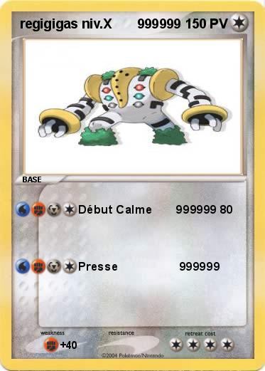 Pokemon regigigas niv.X       999999