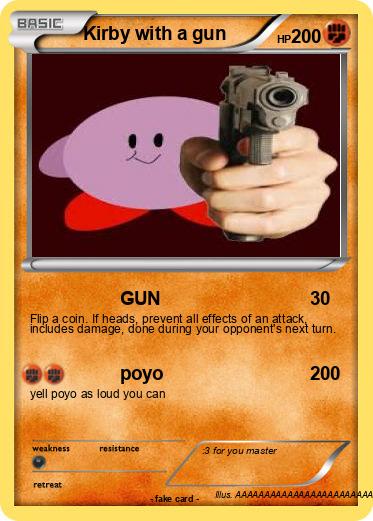 Pokemon Kirby with a gun