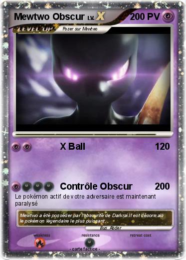 Pokemon Mewtwo Obscur