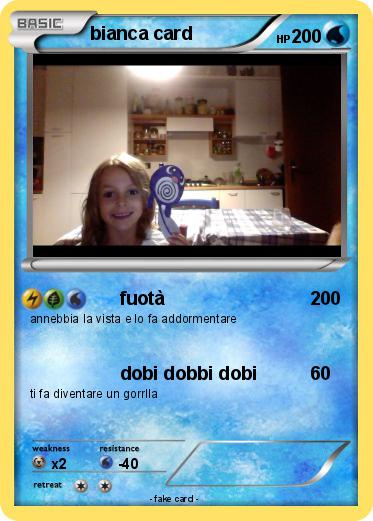 Pokemon bianca card