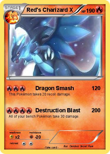 Pokemon Red's Charizard X