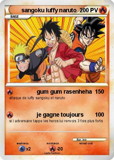 Pokemon sangoku luffy naruto
