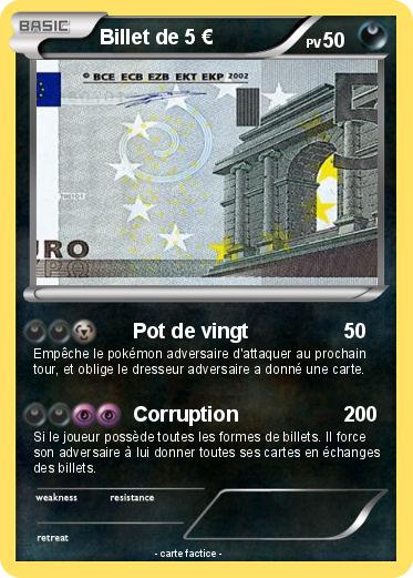 Pokemon Billet de 5 €