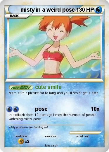 Pokemon misty in a weird pose