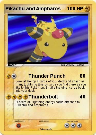 Pokemon Pikachu and Ampharos