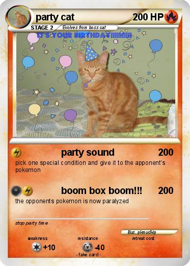 Pokemon party cat