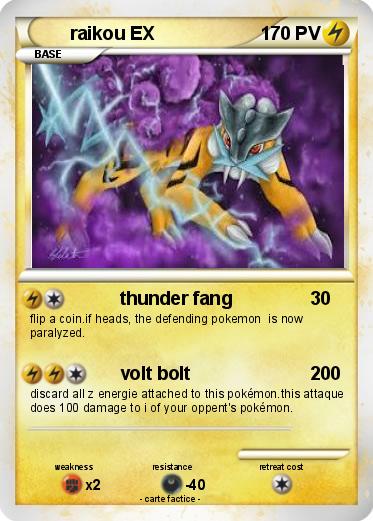 Pokemon raikou EX