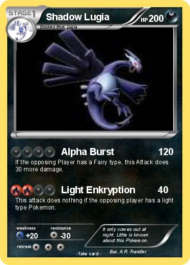 Pokemon Shadow Lugia