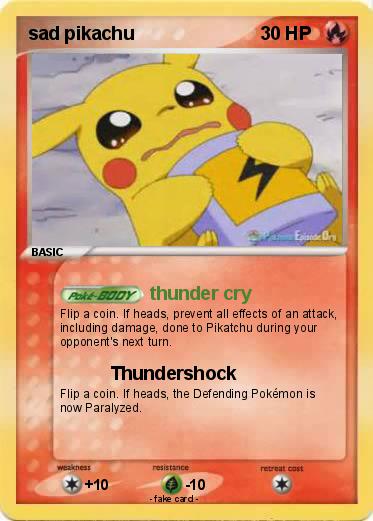Pokemon sad pikachu