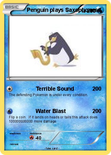 Pokemon Penguin plays Saxophones