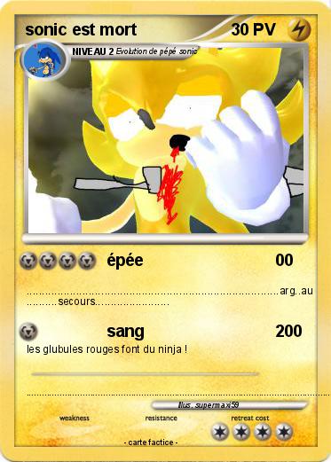 Pokemon sonic est mort