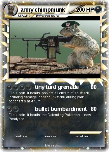 Pokemon army chimpmunk