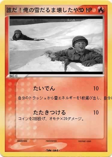 Pokemon 誰だ！俺の雪だるま壊したやつ！