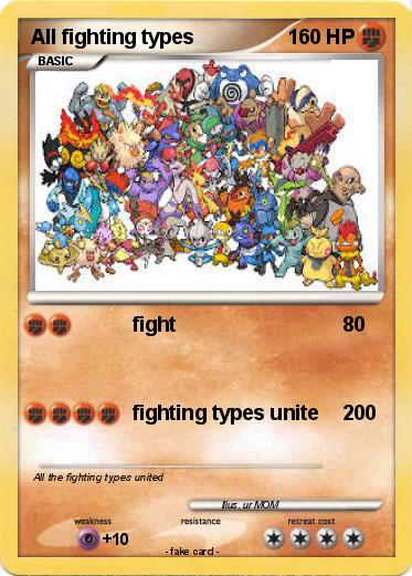 Pokemon All fighting types