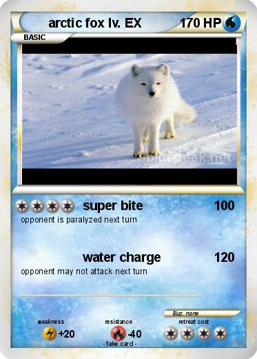 Pokemon arctic fox lv. EX
