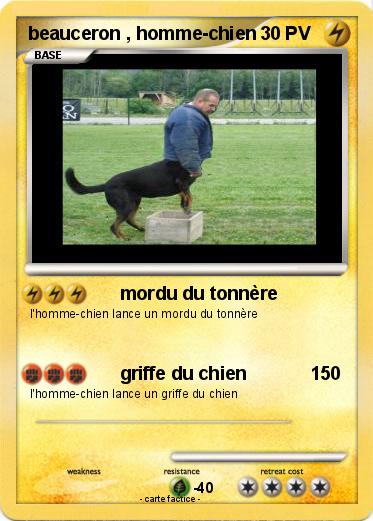 Pokemon beauceron , homme-chien