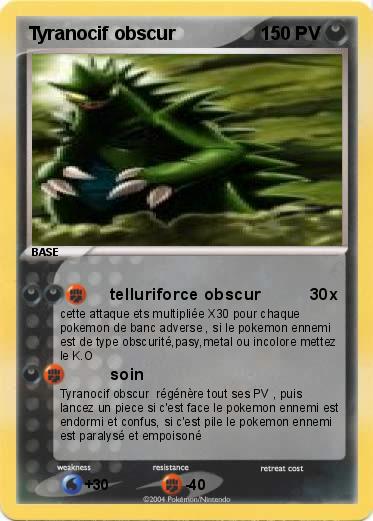 Pokemon Tyranocif obscur 
